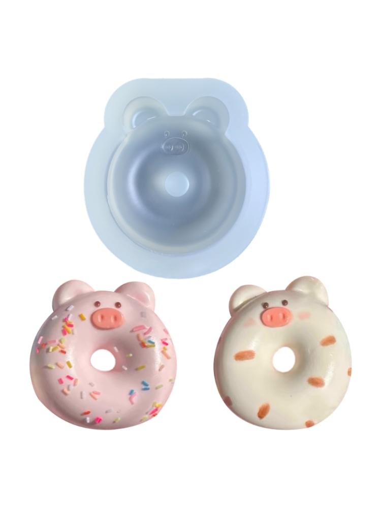 Lovely g Donuts Silicone Mold Delicious Doughnuts Dessert Molds Resuable Casting Mould for Breads and Chocolate