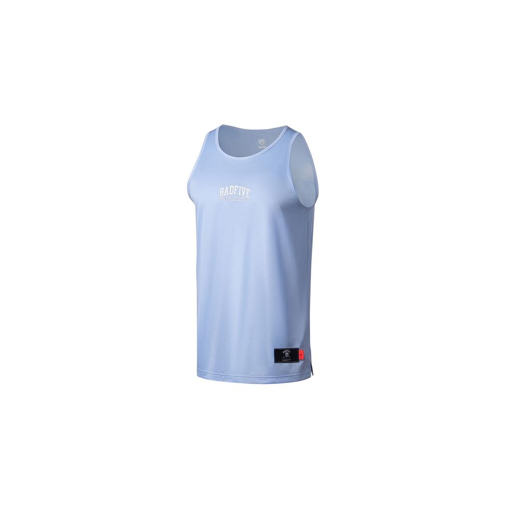 Li Ning Anti-Five Series Letter Print Loose Round Neck Sleeveless T-Shirt Men Tops Clear-Blue AVST031-8