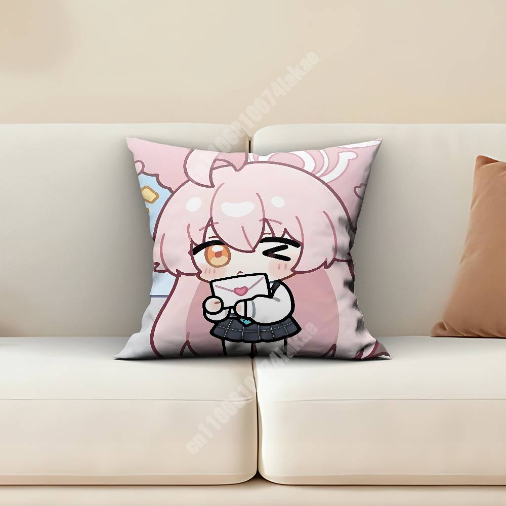 Blue Archive Takanashi Hoshino Pillow Cover Cushion Case Sofa Couch Home Gaming Room Decoration