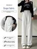 Summer 2025 Women's High-Waist Slim Fit Ice Silk Wide-Leg Pants
