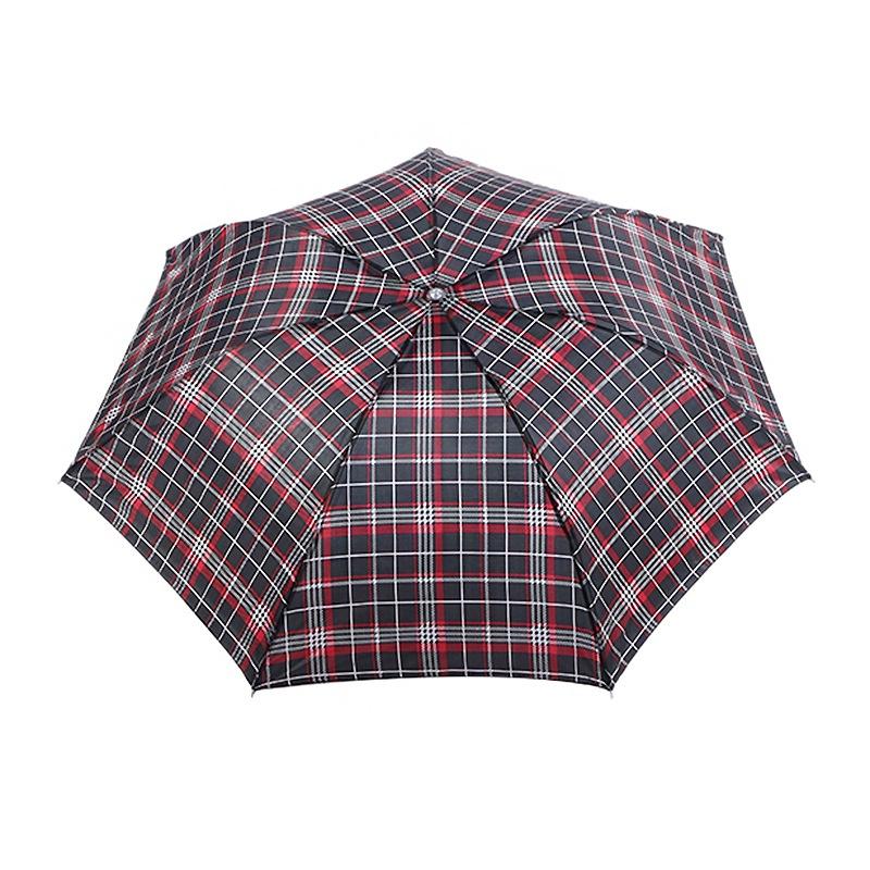 8K lattice umbrella classic three fold umbrella portable mini folding short handle umbrella gift