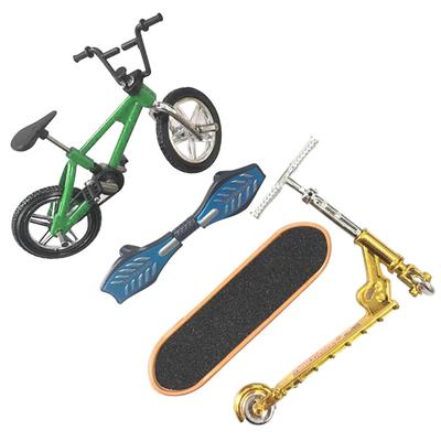Mini-Finger-Skateboard-Set, Heimdekoration, lustige Partygeschenke, Legierung, Fingerspitzen-Bewegung, Fahrrad, Roller, Lernspielzeug, leichter Desktop