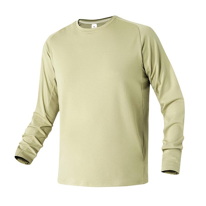 Bluza Męska z Okrągłym Dekoltem z Długim Rękawem Jesienno-Zimowa Koszulka Bazowa Męska Modna Casualowa Góra