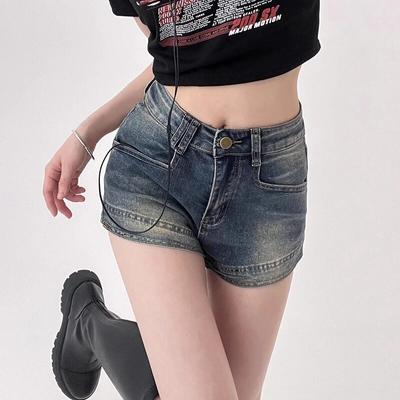 Shorts Frauen Denim Sexy Hohe Taille Amerikanischen Stil Retro-Mode Sommer Hotsweet Streetwear Alle-spiel Casual Jeans Hosen