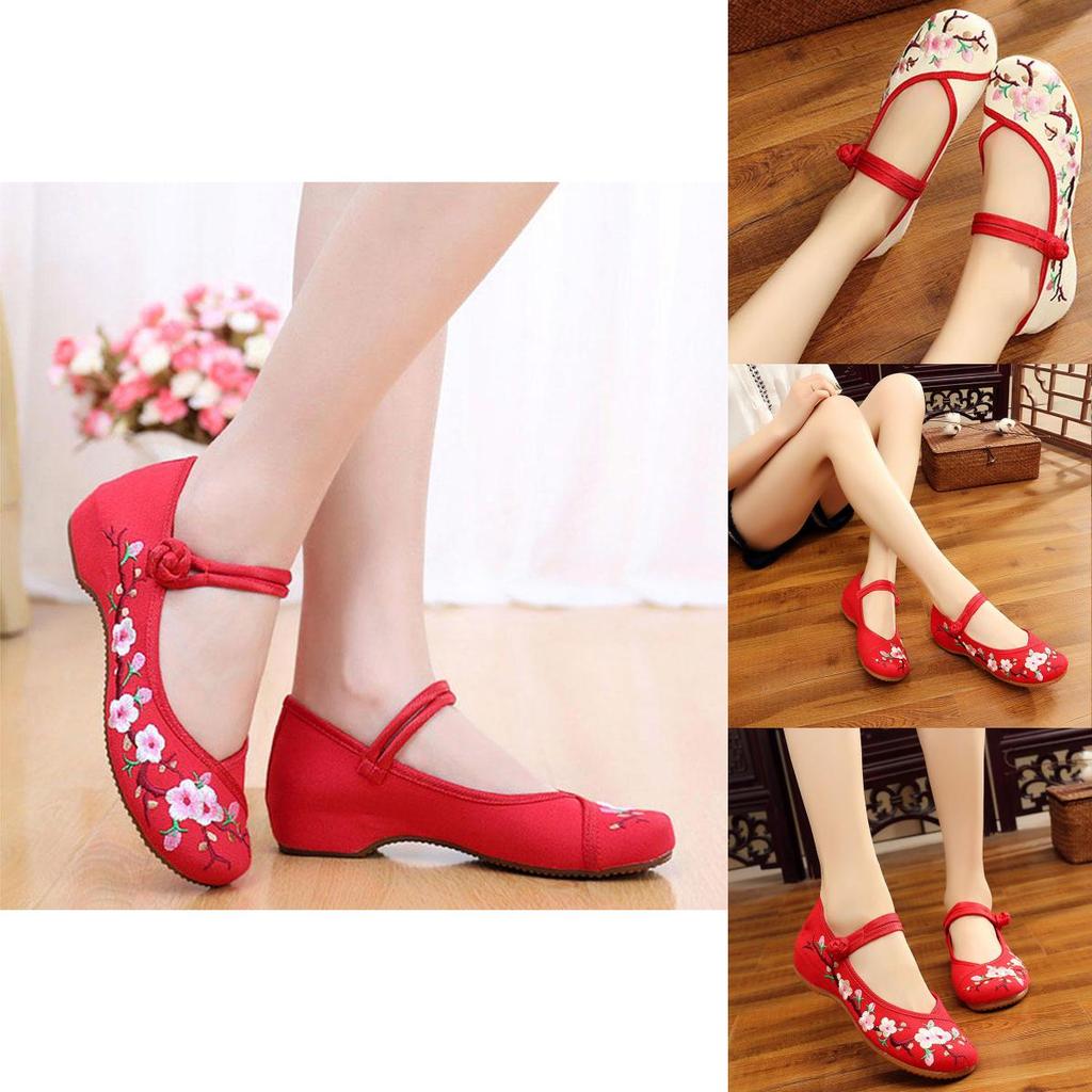 Certainly Are 10 Descriptive Keywordrich Titles For The Women Vintage Chinese Traditional Plum Blossom Canvas Embroidery Flat Loafers Each Over 70