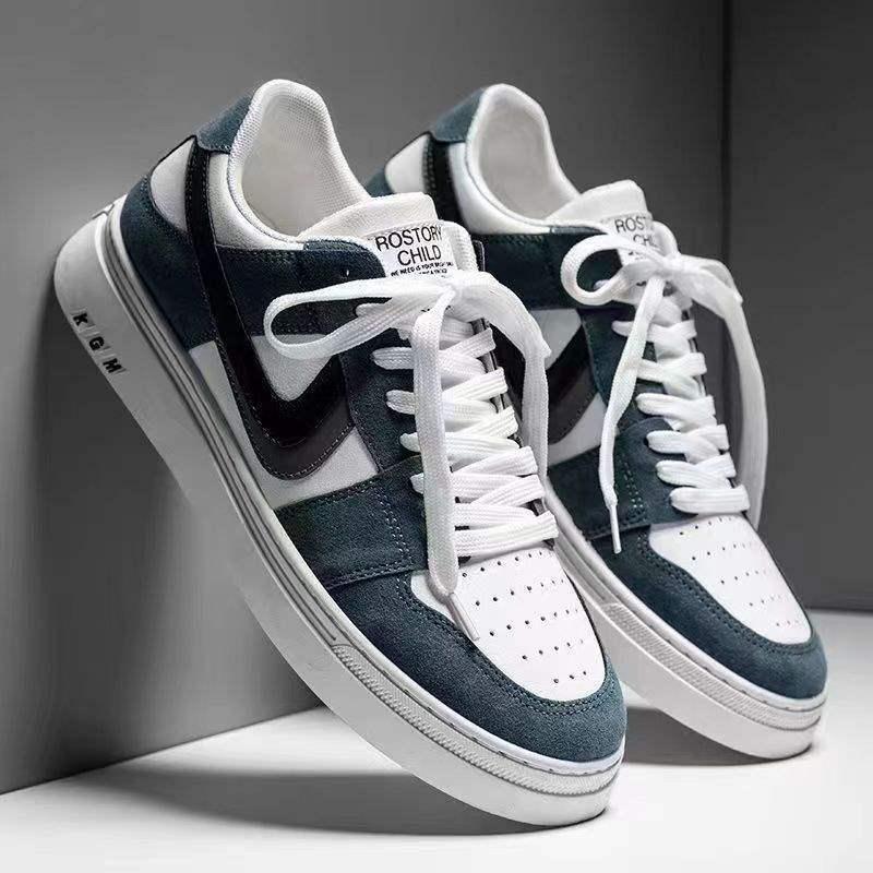 Adidași sport respirabili pentru bărbați, Primăvară/Vară 2025: Pantofi casual versatili în culori la modă alb și negru pentru studenți