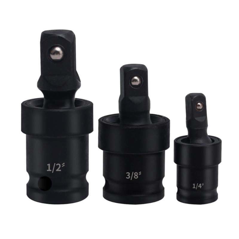 11 Piece Drive Socket Adapter and Reducer Set with Universal Joint Rotation for Efficient Tool Conversion Workshop Needs