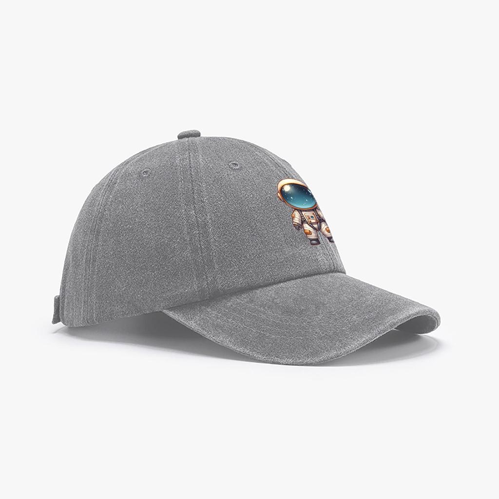 Chic Astronaut Print Women's Baseball Cap - Adjustable, Lightweight Cotton Sun Hat For Golf & Outdoor Activities, One Size Fits All