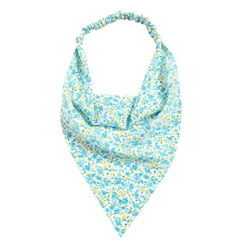 Neue Blumige Stofftasche Turban Haarschmuck Dreieckstuch Haarband Damen Haargummi Elastisches Band All-Match Kopfschmuck