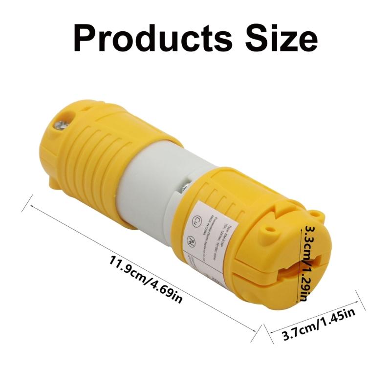 15A 125V Electrical Power Socket Plug, Easy Screw In Assembly for Household Office Garden Garage Equipment Workshop Tool