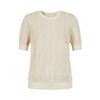 JUZI ANNACO Women's Xinjiang Cotton Tassel Jacquard Short Sleeve Knit Top