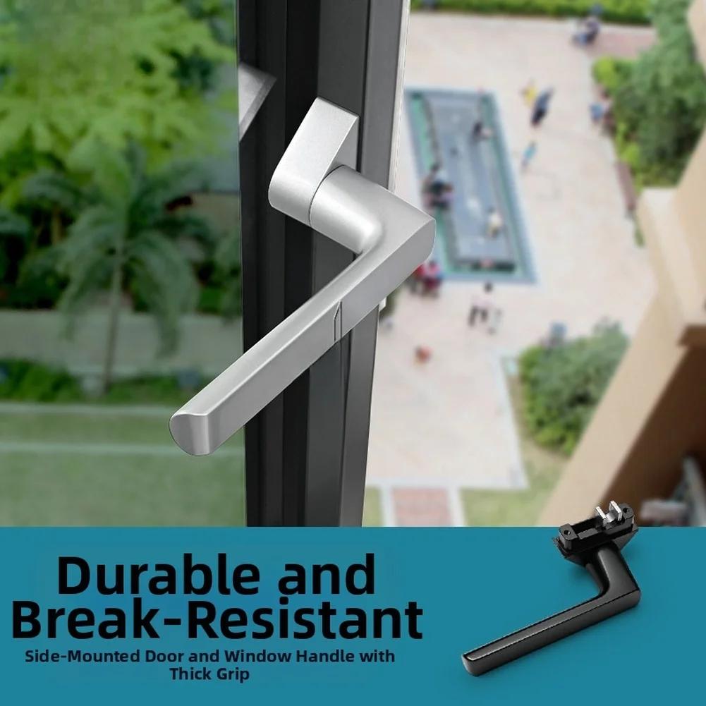 Narrow Profile Casement Window Handle Zinc Alloy Ultra Slim Side Mount For American Style Narrow Window And Doors