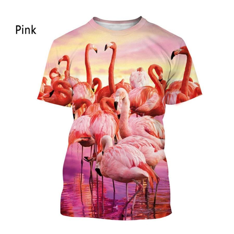 Red Crowned Crane Series 3D Printed Men's Casual Short Sleeved T-shirt Plus Size Men Sportwear Summer T-shirts