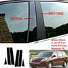 6Pcs Glossy Black Pillar Posts Window Door Moulding Trim Cover Exterior Accessories For For Toyota Sienna 2002-2009