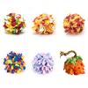 Round Shape Food Hiding Toy Rainbow Color Pet Chew Ball Washable Dog Enrichment Toy  Brain Training