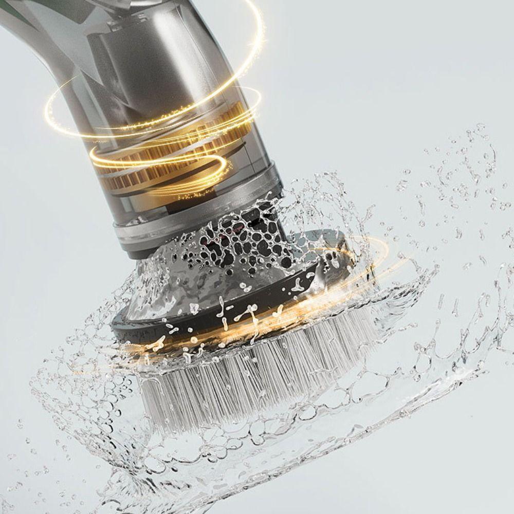 Telescopic Wireless Cleaning Brush Rechargeable Window Cleaner Electric Spin Scrubber Household