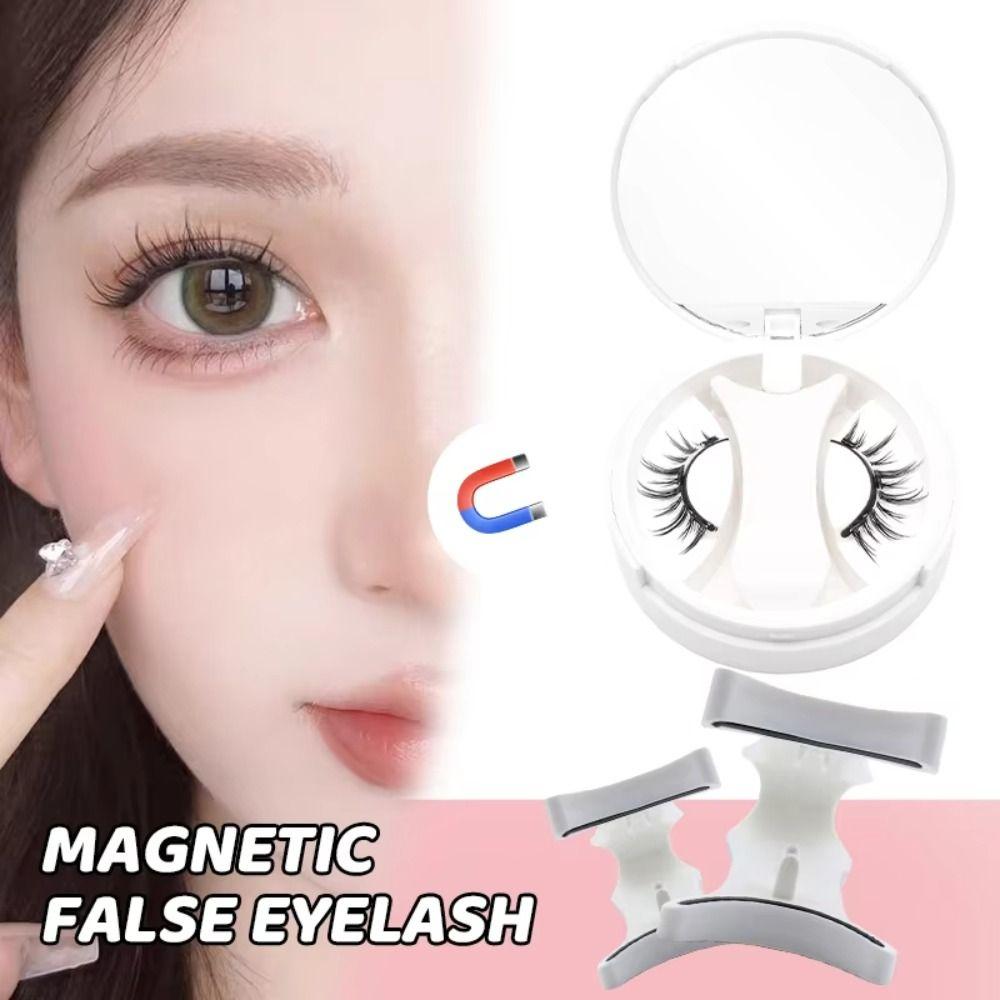 Repeatedly Magnetic Eyelashes with Applicator Magnetic False Eyelashes Women Girls