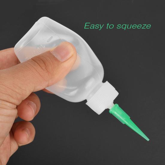 Portable 30ml Empty Plastic Squeezable Dropper Nozzles Refillable Bottle Kit