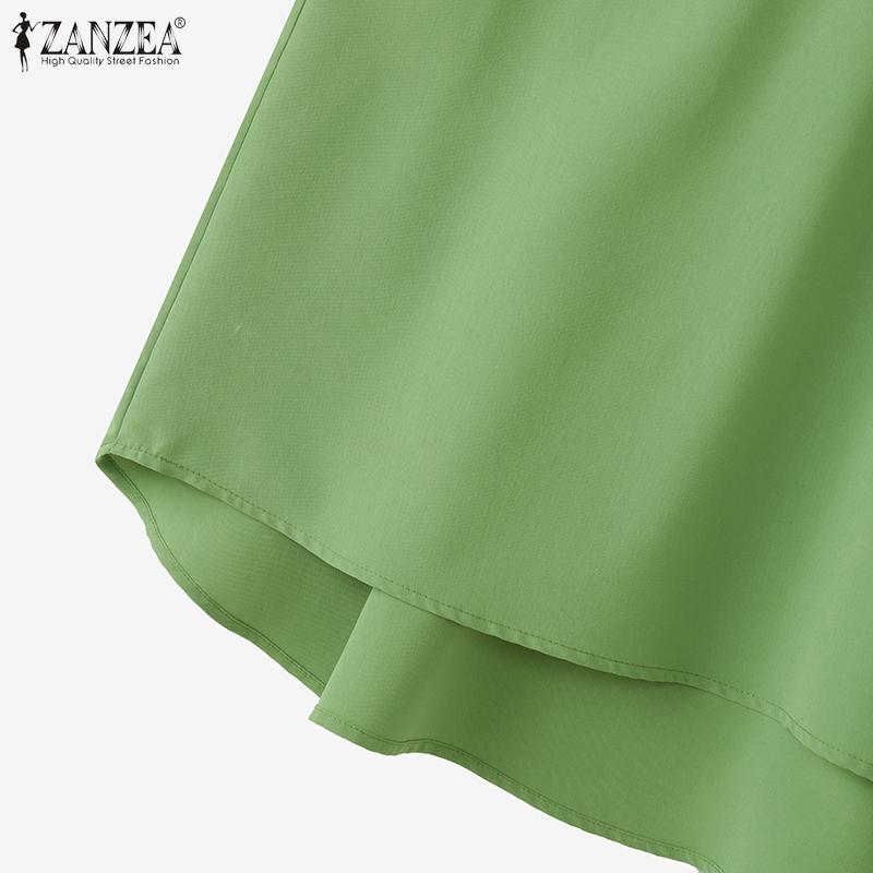 ZANZEA Women Summer Casual Round Neck Loose Sleeveless Tank Tops