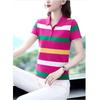 Topuri de vară pentru femei Tricouri cu dungi Sexy Vintage cu mânecă scurtă 5XL Tricouri Polo Largi Casual Boho