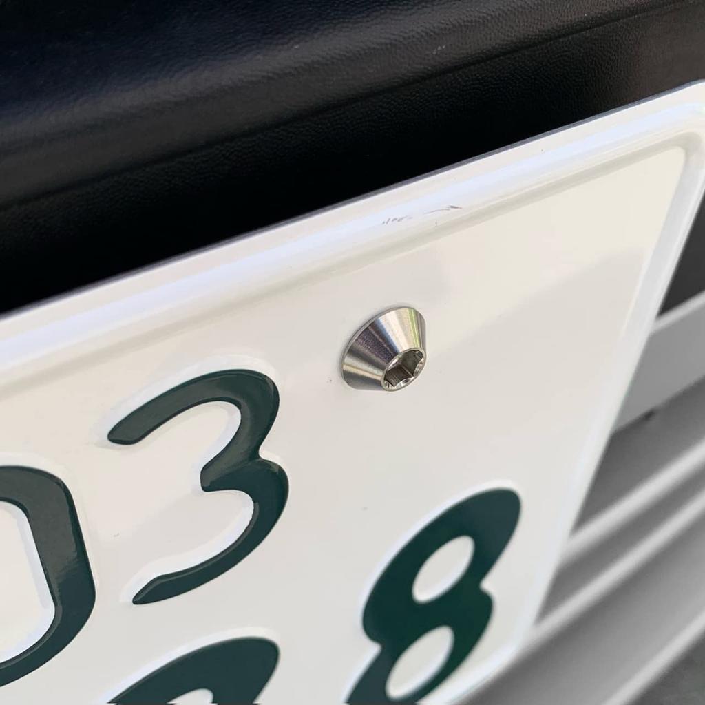 Roost Titanium License Plate Mount Bolts Ti-6AL-4V GR5 64 Titanium (M6 X 10mm 2pcs)