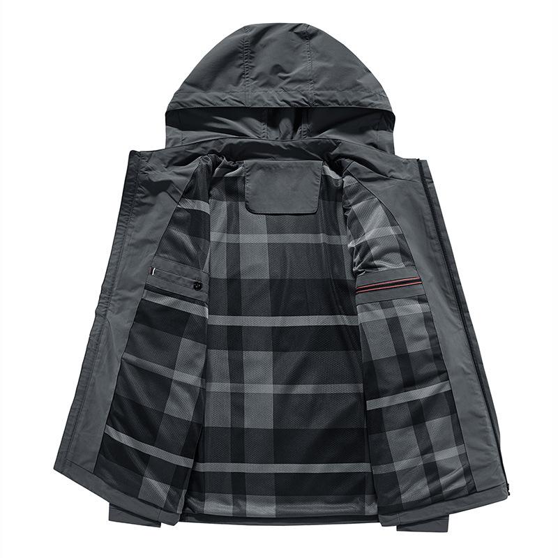Men's Spring New Casual Large-size Men's Jacket Men's Hat-off Jacket