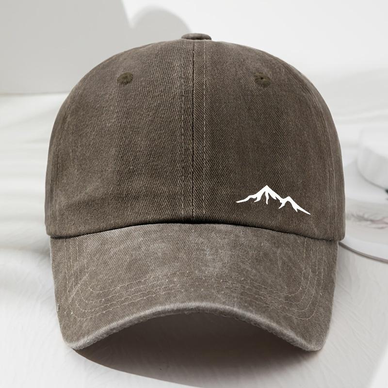 

Mountain printed baseball caps for men and women, suitable for outdoor travel, hiking, mountaineering, sun protection Adjustable кавовий