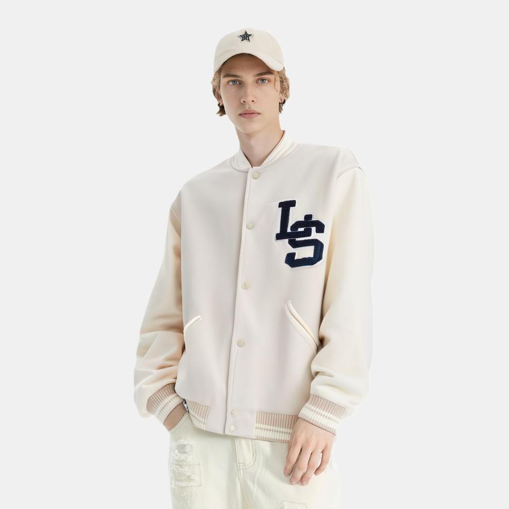 Levis American Street Style Loose Casual Baseball Jacket Unisex Jacket Beige 002HG-0001