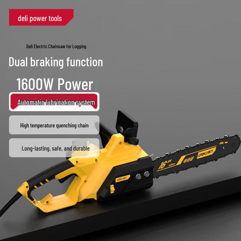 

Deli 1600W Handheld Electric Chainsaw CN plug (adapter included)