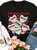 Christian Candy Hearts Tshirt God Says You Are Inspirational Bible Verse Graphic Short Sleeve Tops All Season Wear