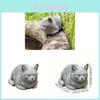Scultura Gatto in Resina Minimalista Moderna Ornamento da Giardino Gatto per Arredo Casa