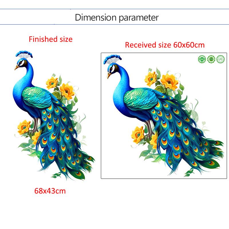 

3D Самоклеящаяся Радужная Лазерная Наклейка на Стену с Павлином для Спальни, Гостиной, Кабинета, Двери, Окна, Стеклянной Декорации, Домашний Декор as pic