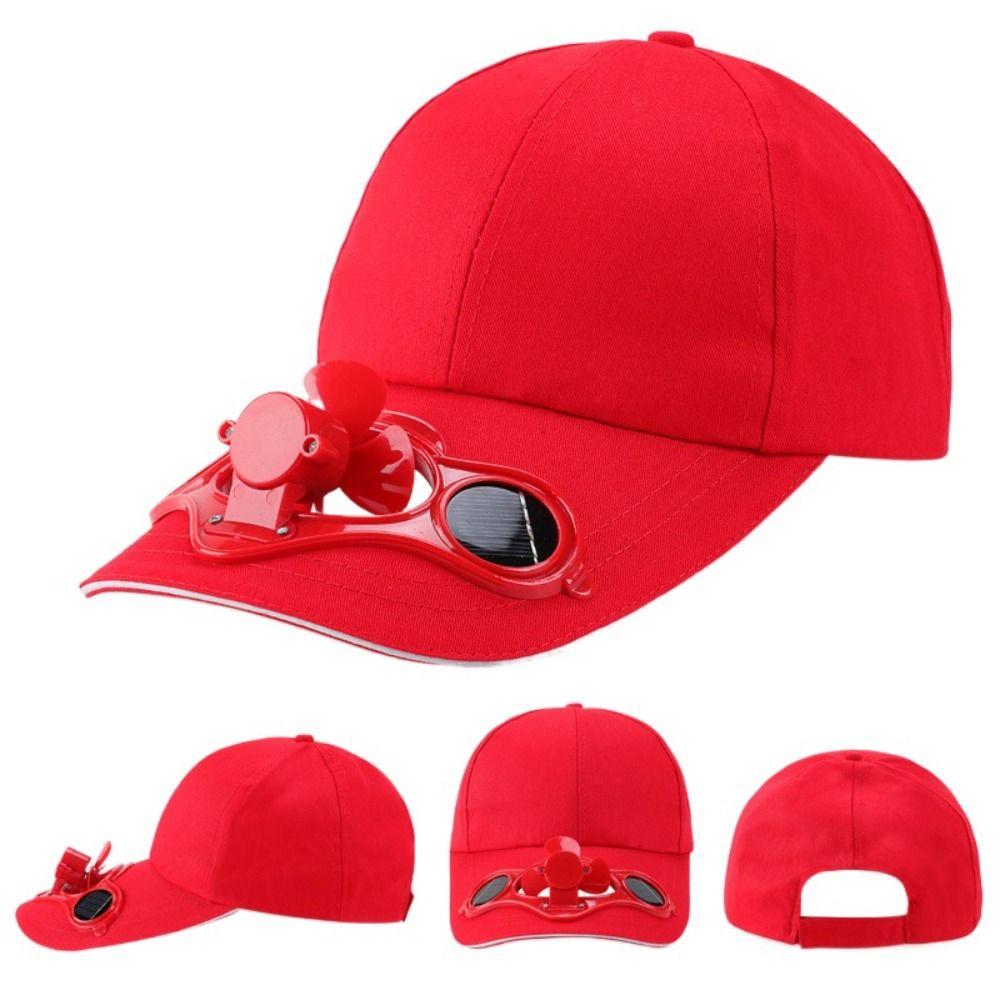 Sun Protection Summer Fan Sunhat Breathable Baseball Cap Solar Fan Cap  Adult Summer