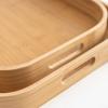Bamboo Rectangle Serving Tray Wood Plate Tea Food Dishe Drink Platter Food Plate Dinner Beef Steak Fruit Snack Tray