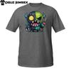 Half Green Angry Monster T-Shirt Mens Womens Tees Top | Glowing Eye Plush Horror With Knife Design