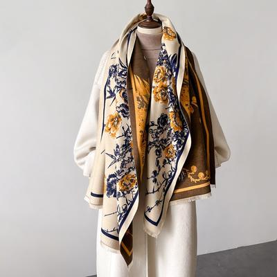 Koreanisch Neu Damen Print Warm Mode Schal Klimatisierter Schal Verdickt Herbst Winter Wickel Bufanda Stolen Decke Echarpe