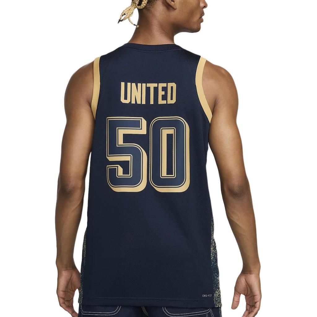 New Nike Basketball Jerseys Men's Obsidian Black/Gold FZ7317-451
