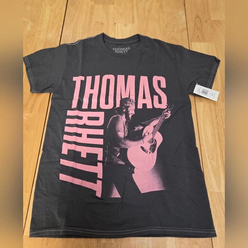 Thomas Rhett T Shirt Small Black Pink Graphic Country Music Concert Tee NWT S