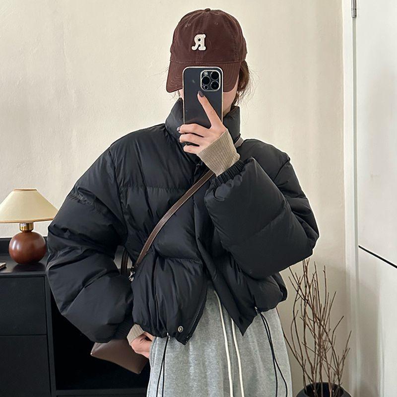 New short cotton clothes women's fashion casual loose stand-up collar small thickened bread clothes jacket