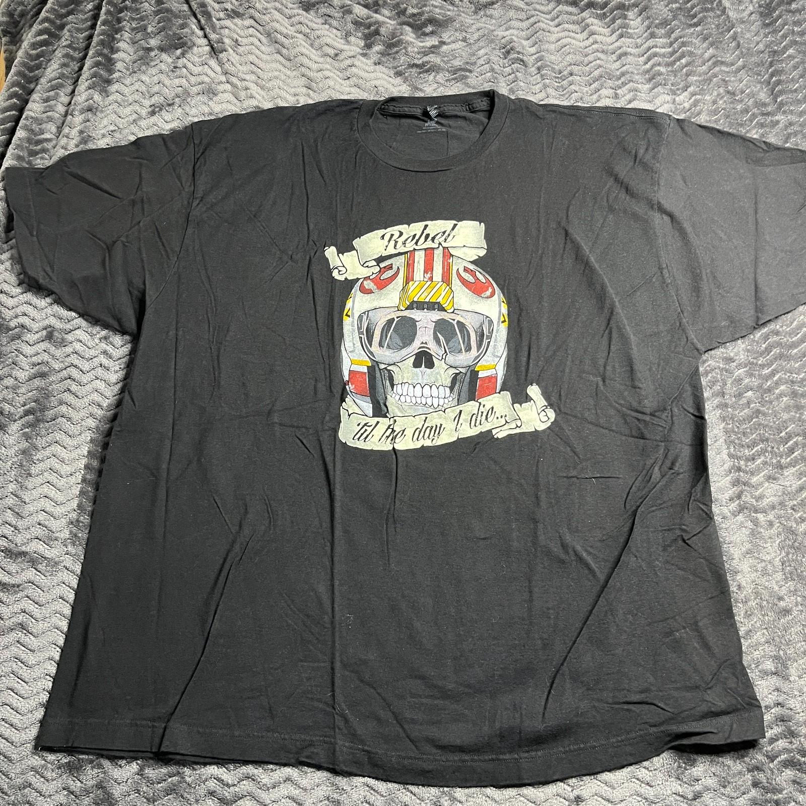 TeeFury Star Wars Rebel Black Graphic Mashup T-Shirt Preshrunk 3XL XXL