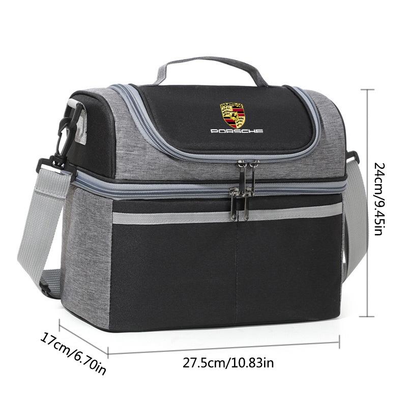 MOXX7 Large-capacity Slung Portable Thermal Insulation Bag Picnic Outdoors Storage For Porsche Macan Panamera Cayenne Cayman sticker