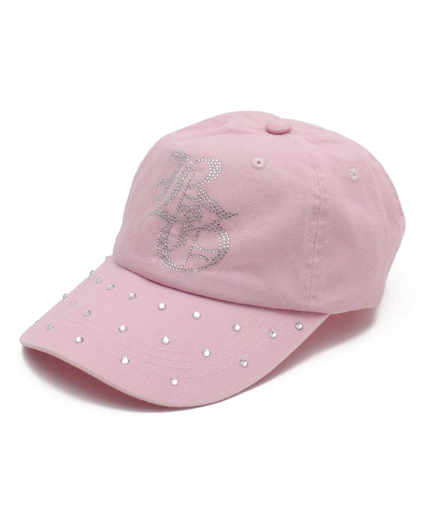 WEGO Logo Rhinestone Korean Street Size Pink Cap, Style, Gift, Women's, F/L,