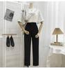 2024 Women's High-Waist Slimming Straight-Leg Suit Pants - Korean Style, Nine-Point, Summer/Autumn Casual Cigarette Fit