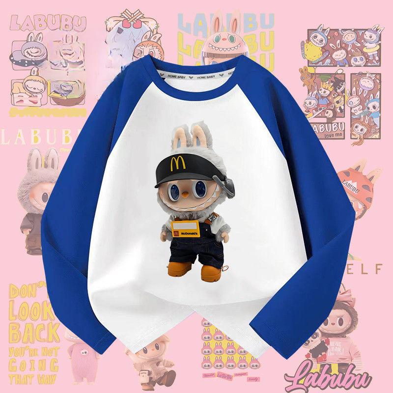 Jesienny Dziecięcy T-shirt z Długim Rękawem z Czystej Bawełny, Dziewczęcy T-shirt Casual