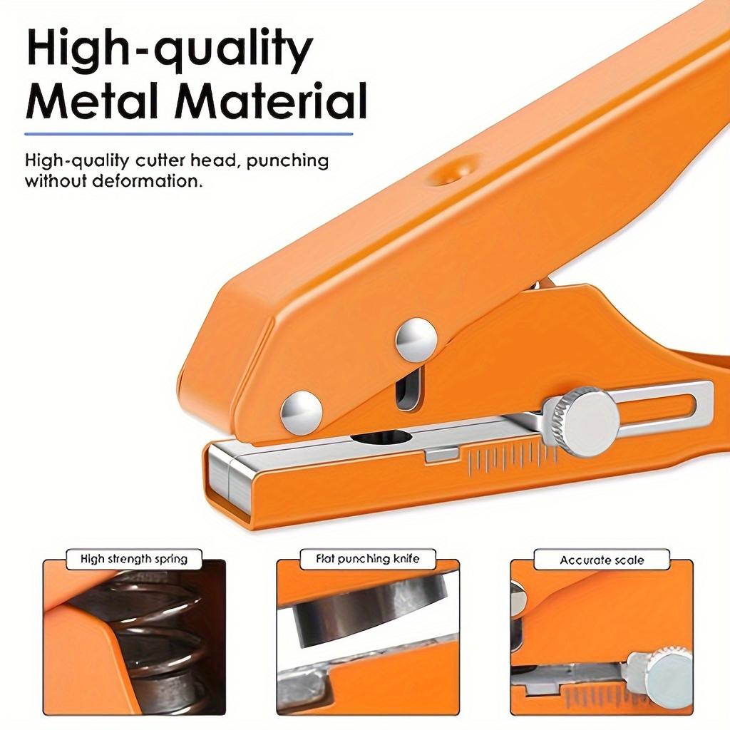 Hole Punch 5/16 inch-8mm Single Hole Punch,Heavy Duty Hole Puncher Single,Paper Punch Portable Hand Held Long Hole Punch