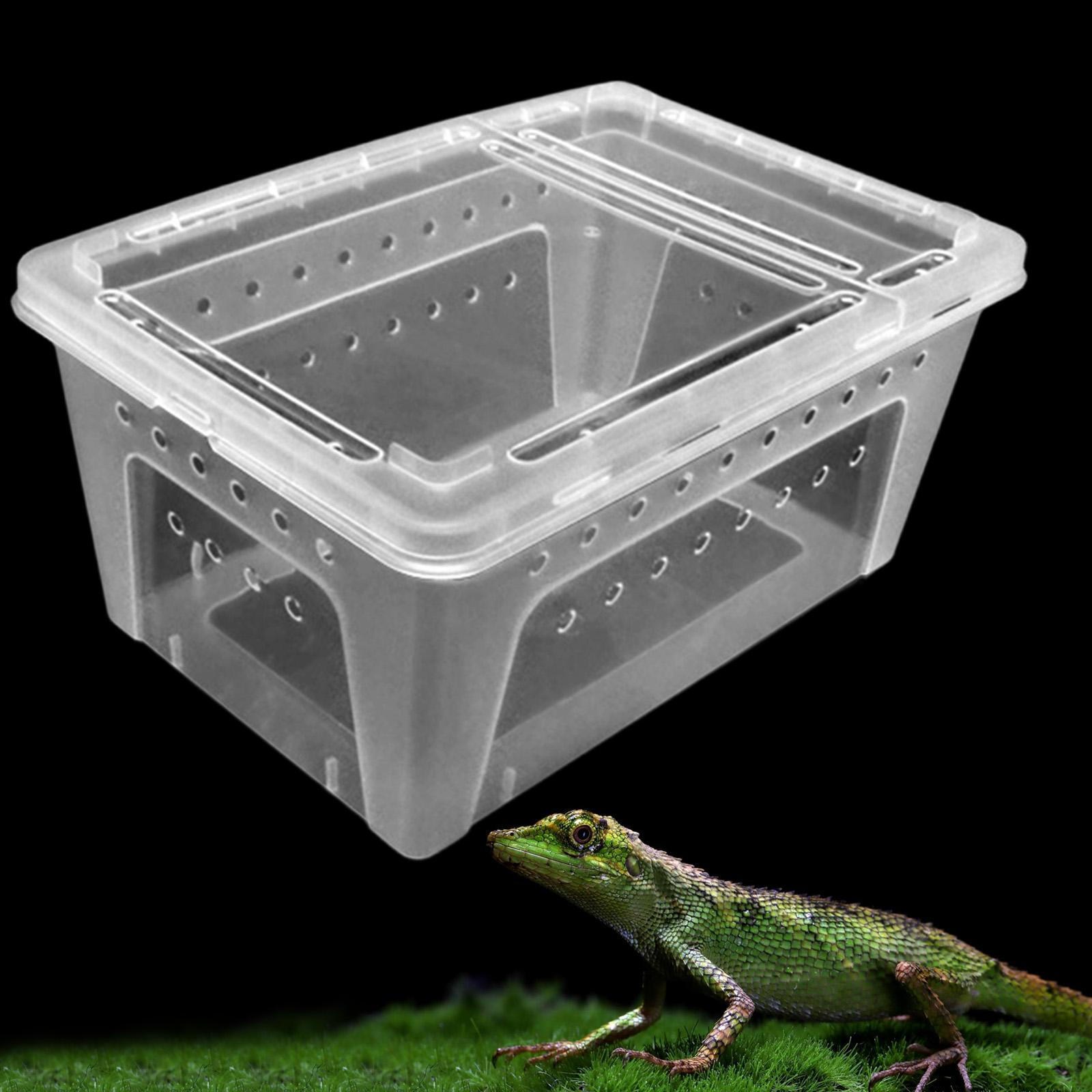 

Reptile Terrarium Container Portable Breathable Ventilation Breeding Box Turtle Tank for чистий