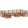 Garden Furniture Set 10 Pcs Natural Solid Acacia Wood
