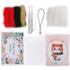 Needle Felting Kit Wool Fruit Doll Hand Made Accessory Package with Poke Needle Drawings(121#