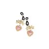 portableAdjustable Small Bell Nipple Stimulator 1 Pair Heart Gem Nipple Clamps Lightweight for Couple Intimate Use