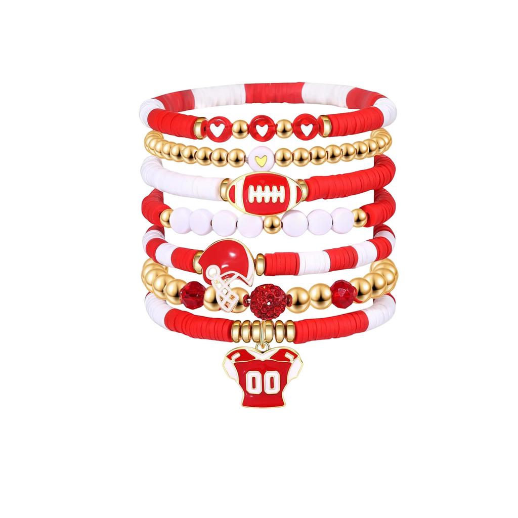 Event Support Bracelet Set Of 7 Pieces Soft Ceramic Bracelet With Card As A Gift For Fans And Friends